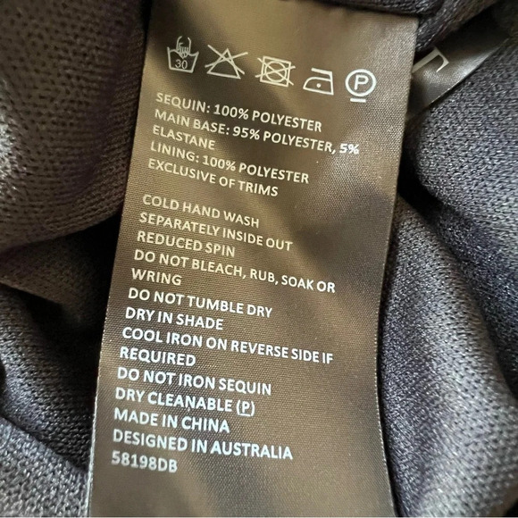 New! Bardot Black Spaghetti Strap Sequin Mini Dress nwt 26203 - Picture 9 of 10